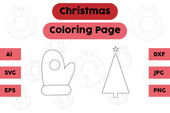 A Craft Designer's Review of the Glove Tree Christmas Coloring Page Graphics