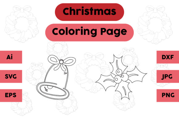 A Designer's Practical Look at Christmas Coloring Page Bell Plum Set 01