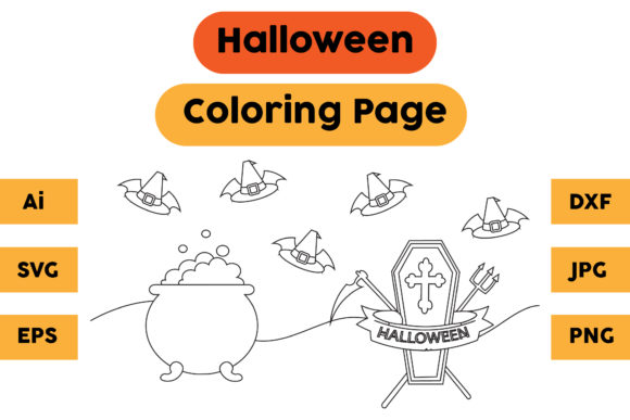 A Designer's Review: Halloween Coloring Page 72 Graphics