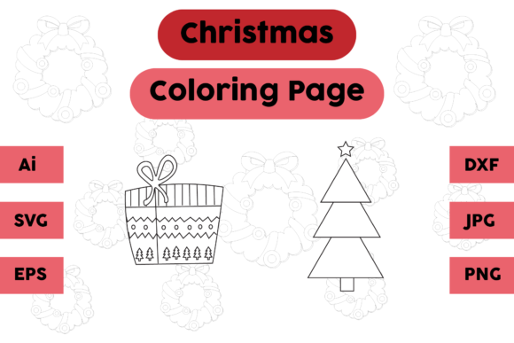 A Designer's Review: The Christmas Gift Tree Coloring Set Graphics