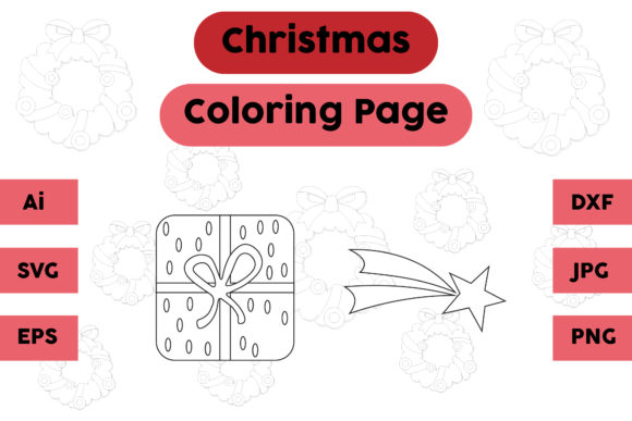 A Designer's Take on Christmas Coloring Page Gift Star 13