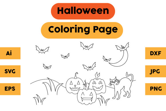 A Halloween Coloring Page 15 Graphics Review for Creative Branding