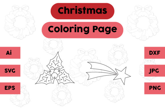 A Review of the Christmas Coloring Page Plum Star Set 01 Graphics