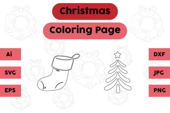 Beyond the Coloring Page: Embroidering Christmas Socks Tree Set 5