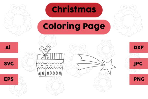 Christmas Coloring Page Gift Star Set 01 Review for Content Publishing