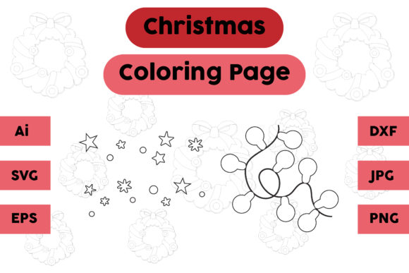 Christmas Coloring Page Star Lamp Set 04: A Graphic Designer's Review
