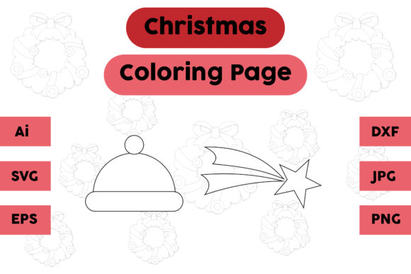 Evaluating Christmas Coloring Page Hat Star Set 01 for Real Local Business Graphics