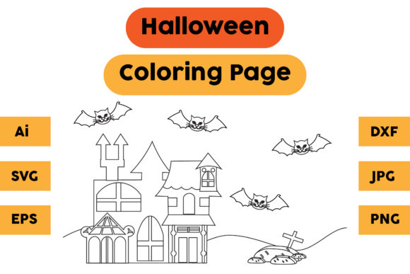 Evaluating Halloween Coloring Page 74 as a Brand Graphic