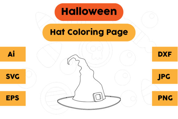 Evaluating the Halloween Hat Coloring Page Graphics Asset