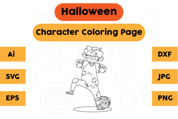 Graphics for Halloween Coloring Pages: Character 25