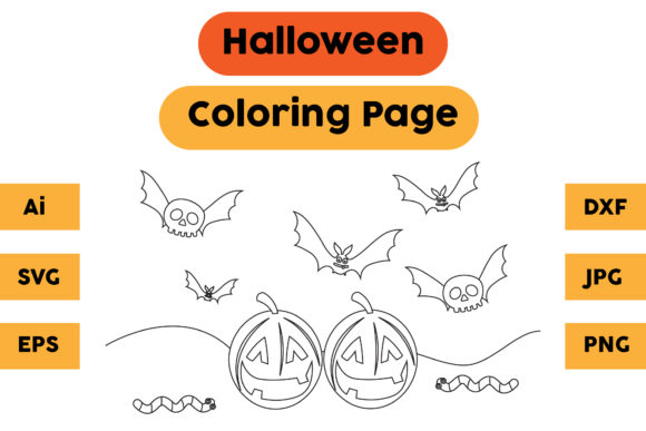 Halloween Coloring Page 43: A Designer’s Review for Marketing Graphics