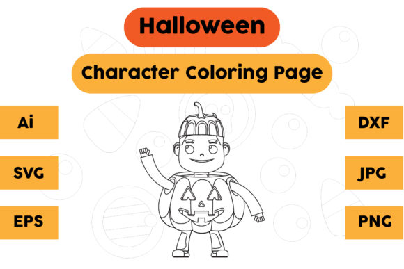 Halloween Coloring Page Character 08: A Graphic Asset Review for Creators