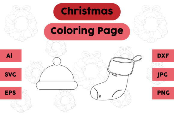 Reviewing Christmas Coloring Page Hat Socks Set 02: A Publisher’s Take